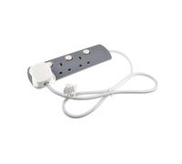 3-Gang 1 Meter Extension Lead with Individual On/Off Switches, Surge Protection, Overload Protection,13A Rated for Safe Use with Appliances and Electronics