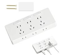 3 Gang Switched Socket Converter with Surge Protection | 13A Fused Wall Socket, Converts Back Box to 4 Way Power Socket, 250V, White for UK Homes