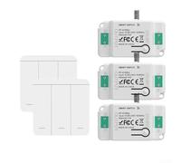 3 Gang Wireless Light Switch System With RF Receivers, Easy Setup For Indoor And Outdoor Lighting Control