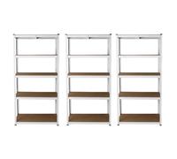 3 Garage Shelving Units 5 Tier Racking Storage Warehouse Bays