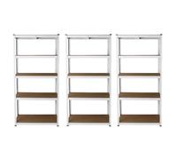 3 Garage Shelving Units 5 Tier Racking Storage Warehouse Bays