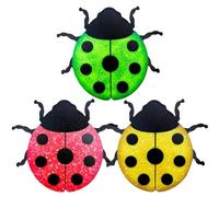 3 Garden Ladybug Decoration - Wall Art Metal Ladybug, Compact Ladybugs Sculptures | Ladybird Decoration Wall Hanging Ornament, Portable Ladybugs Outdoor Wall Sculptures for Home Yard Lawn Patio