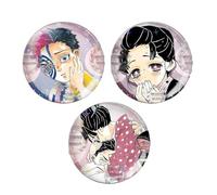 3 Ghost Slayers Akaza&Koyuki Tinplate Badge Anime Figure Brooch Cool Pins, Metal, Ghost Killing Cosplay Accessories
