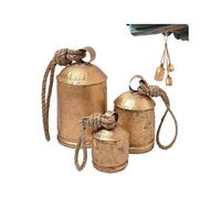 3 Giant Harmony Cow Bell Large Vintage Handmade Rustic Lucky Christmas