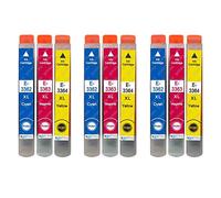 3 Go Inks C/M/Y Sets of 3 Ink cartridges to Replace Epson T3357 C/M/Y (33XL Series) Compatible/non-OEM for Epson Expression Home Printers (9 Inks), E-T3357-COLOUR-3, High Capacity