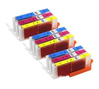 3 Go Inks Set of 3 Ink Cartridges to replace Canon CLI-551 Compatible / non-OEM for PIXMA Printers (9 Pack), Cyan, Magenta, Yellow, High Capacity (XL)