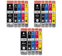 3 Go Inks Set of 5 Ink cartridges to replace Epson T2636 (26XL Series) Compatible/non-OEM for Epson Expression Premium Printers (15 Inks)
