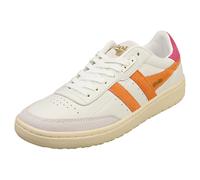 (3) Gola Falcon Womens Fashion Trainers in White Orange