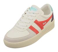 (3) Gola Grandslam Trident Womens Fashion Trainers in White Coral