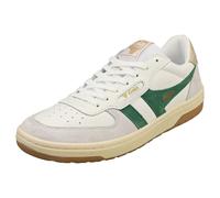 Gola Women's Hawk Sneaker, White/Dark Green/Gold, 3 UK