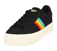 (3) Gola Orchid Platform Rainbow Womens Fashion Trainers in Black Multicolour