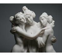 3 Graces Cast Marble Statue Sculpture Handmade 9.84 inches