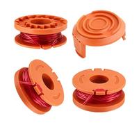 3 Grass Trimmer Spool Line 1 Spool Cover Cap,Compatible with Worx WA0010 WG163E/169E/154E/157E Double Autofeed Nylon Replacement Spool Wire