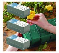3 Green Wet Foam Oasis Bricks For Fresh Floral Crafts Flower Arranging