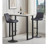 (3, GREY) 1X2X Bar Stools PU/ Velvet Breakfast Stool Chairs