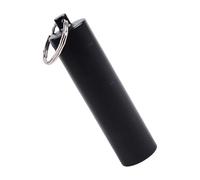 3 Grids Waterproofs Pills Box Aluminum Alloys Keychains, Black | Small Container Bottles for Travel, Waterproofs Medicine Box Keychains Holder, Aluminum Alloys Pills Organizers