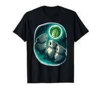3 Guinea Pigs Lettuce in The Night Sky Hungry at Night T-Shirt