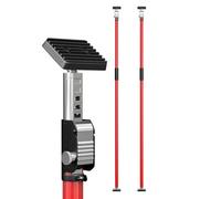 3-H Drywall Ceiling Support, 160-290 CM Extendable Telescopic Drywall Builders Props, Telescopic Poles for Ceiling Plasterboard Support Door frame Tensioner Pole, Red, 2 Pack