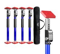 3-H Heavy Duty Plasterboard Prop & Cabinet Jack 4 Pack, All-Metal Telescopic Support Pole 40-62cm with Dual Safety Lock-50KG Load Capacity for Drywall, Door Frame Tensioner, Third Hand DIY Tool(Blue)