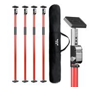 3-H Heavy Duty Telescopic Support Pole, 50kg Max Load, 110-195cm Adjustable All-Steel Prop, Plastering Acrow Prop, Cargo Bars for Car Boot SUV Van, 4 Pack Red