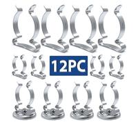 3-H Magnetic 4 Pack 16mm Spring Clips, Spring Clamp 12 Pack, Spring Terry Clips for Hanging Indoor Outdoor Kitchen Tools Garden Hose Mop Broom Organization