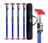 3-H Telescopic Support Pole, Heavy Duty Plasterboard Prop with 50kg Max Load, 75-133cm Adjustable All-Steel Telescopic Rod, Plastering Tool,4 Pack(Blue)