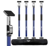 3-H Telescopic Support Pole, Heavy Duty Plasterboard Prop with 50kg Max Load, 75-133cm Adjustable All-Steel Telescopic Rod, Plastering Tool, 4 Pack (Dark Blue)