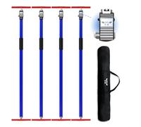 3-H Third Hand Telescopic Support Pole Heavy Duty, All-steel Support Rod for Cabinet Jacks Cargo Bars Drywall Support-165 lbs Capacity and Extends from 43 to 80 Inch, 4 Pack(Blue)