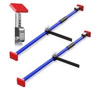 3-H Third Hand Telescopic Support Pole Heavy Duty, All-steel Support Rod for Cabinet Jacks Cargo Bars with Divider Bar Drywall Support-165 lbs Capacity and Extends from 43.3 to 76.8 Inch, 2 Pack(Blue)