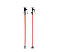 3-H Third Hand Telescopic Support Pole Heavy Duty, Cargo Bars, All-steel Support Rod for Cabinet Jacks Drywall Support-165 lbs Capacity and Extends from 47 to 114 Inch, (2×Red)