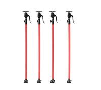 3-H Third Hand Telescopic Support Pole Heavy Duty, Cargo Bars, All-steel Support Rod for Cabinet Jacks Drywall Support-165 lbs Capacity and Extends from 47 to 114 Inch, (4×Red)