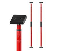 3-H Third Hand Telescopic Support Pole with Hidden Twist-Lock System, Plasterboard Props, All-steel Support Rod for Cabinet Jack Support - 80 lbs Capacity and Extends from 65 to 114 Inch, (Red×2)