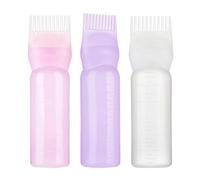 3 Hair Dye Brush Bottle, Hair Dye Comb Bottle, Root Comb Applicator Bottle, Hair Dying Bottle Brush, Hair Oil Applicator Bottle With Brush, Hair Dye Applicator Brush With Graduated Scale