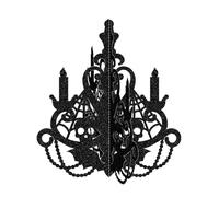 3.Handmade Foldable Halloween - Hanging Paper Chandelier For Festive Night Home Decoration Paper Candlestick Hanging Ornament Wall Decoration