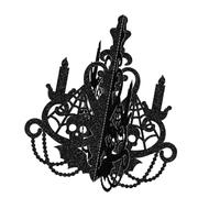 3.Handmade Foldable Halloween - Hanging Paper Chandelier For Festive Night Home Decoration Paper Candlestick Hanging Ornament Wall Decoration
