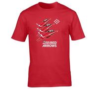 3 Hawk T1s T-Shirt - Royal Air Force Red Arrows Fighter Aircraft Tee Top Red S