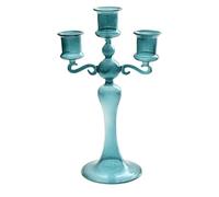 3 Head Candle Holder - Clear Glass Candle Holder Centerpiece, 3 Arm Crystal-Style Stand | Stylish Table Decor for Theme Parties, Weddings, and Romantic Dinners | Versatile Holiday, Birthday, and Home