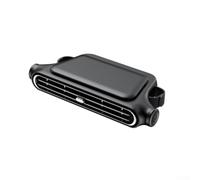3-Head Car Rear Fan 3000mAh for battery Quiet 3-Head Car Rear(Black)