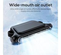 3 Head Car Rear Fan with 360 Degree Adjustable Airflow and 3 Speed Settings for Sedan RV SUV with 3000Amh Battery and Power Cord (Black)