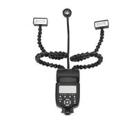 3 Head Macro Flash Light for Photography, Portable Multi Functional Lighting Tool with Guide Number 40, Adjustable Arm and 8 Level Focus Light