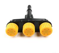 3-Head Porous Atomizer Lawn Sprayer Nozzle Adjustable Mist Water Flow Wide Coverage Fits 1 1.2 1.5 Inch Pipes for Garden Farm Plastic Construction