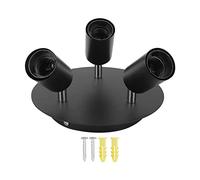 3 Head Rotating Lamp Base Fixture, E27 Round Ceiling Spotlight Fixture