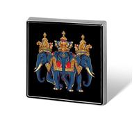 3 Headed Elephant Kingdom of Laos Funny Lapel Tie Pin Buttons Brooch Badge Pin Clothes Hat Accessories for Men Women