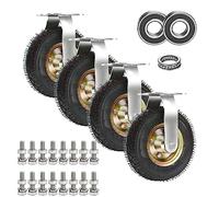 3" Heavy Duty Castor Wheels 100mm Non Slip Rubber Silent Swivel 480kg Capacity Ideal for Furniture & Industrial Carts Hospital Trolleys Grey (Fixed 150mm 6")