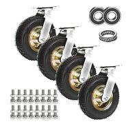 3" Heavy Duty Swivel Castor Wheels 100mm Non-Slip Rubber Silent 480kg Capacity Perfect for Furniture & Industrial Carts Hospital Trolleys - Grey (Swivel 150mm/6in)