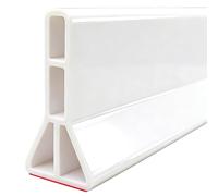 3" High Shower Water Splash Guard 59"Collapsible Shower Threshold Water Dam 3 inches Tall Shower Barrier Water Stopper to Keep Water in Shower Dry and Wet Wheelchair Accessible (4.92Ft）