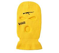 3 Hole Ak47 Ski Mask Full Face Warm Balaclava Winter Warmer Outdoor Sports Thermal for Men Women Yellow
