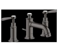3 Hole Basin Tap Montreux 30 with pop-up waste set and lever handles Axor Brushed Black Chrome 16535340