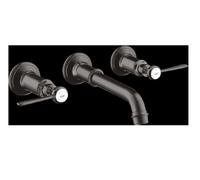 3 Hole Basin Tap Montreux and lever handles for concealed installation Axor Brushed Black Chrome 16534340
