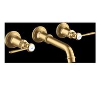 3 Hole Basin Tap Montreux and lever handles for concealed installation Axor Brushed Gold Optic 16534250